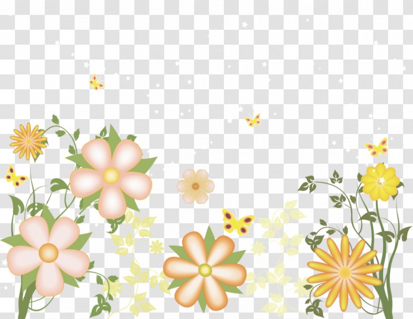 Clip Art - Flowering Plant - Yellow Flowers Free Transparent Clipart Transparent PNG
