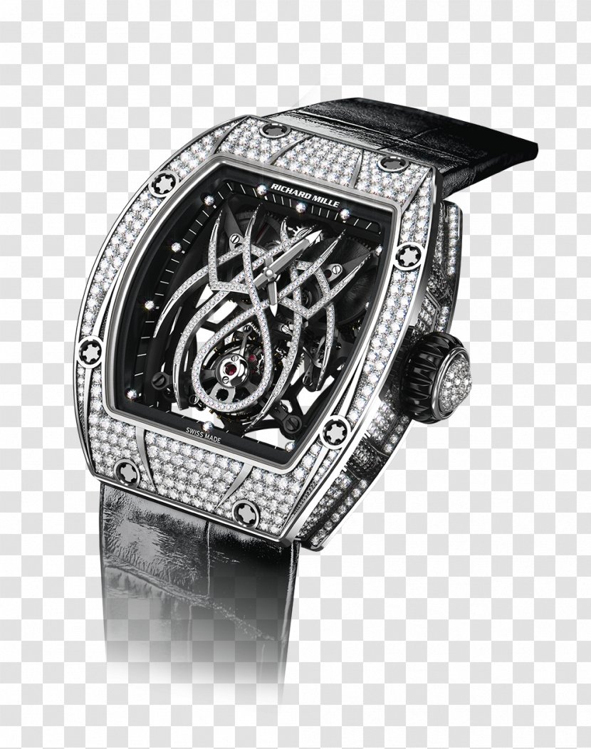Richard Mille Watch Tourbillon Rolex Diamond - Platinum Transparent PNG