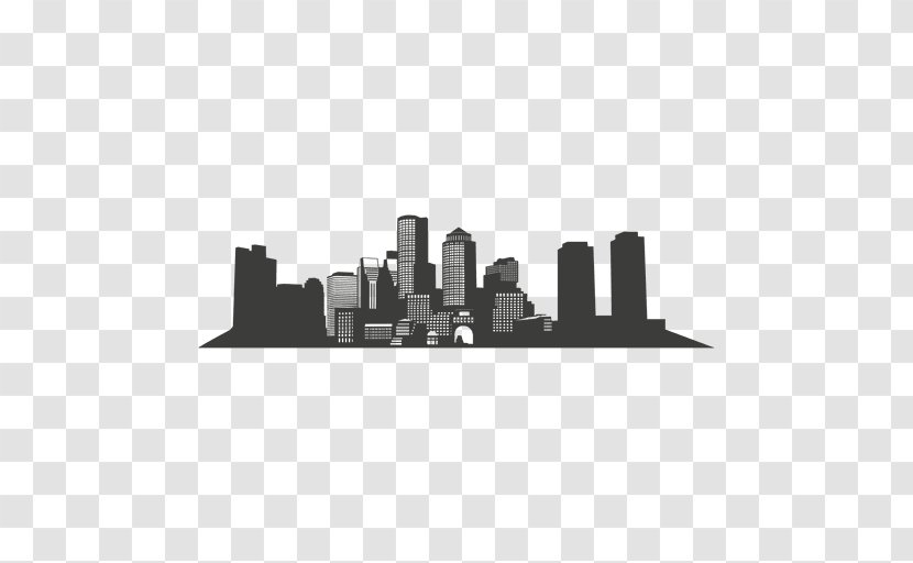 Boston Silhouette Skyline Clip Art - Monochrome - City Transparent PNG