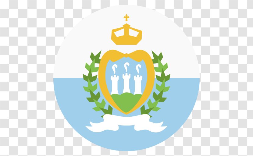 Flag Of San Marino Emoji National - Yellow - Tanabata Heart-shaped Transparent PNG
