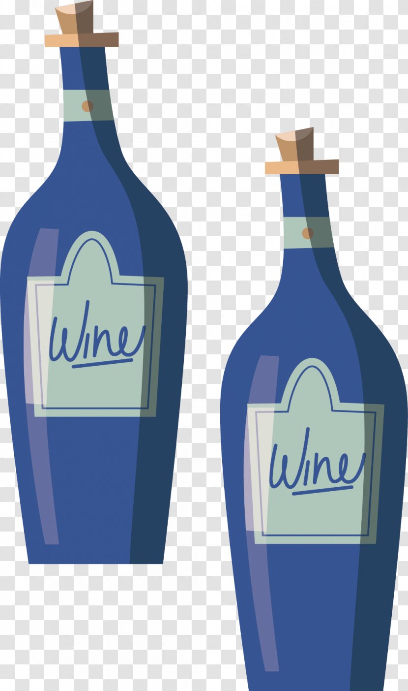 Red Wine Bottle - Logo - European And American Transparent PNG