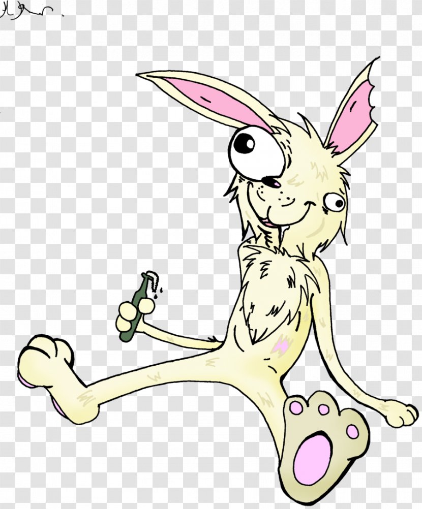 Domestic Rabbit Hare Easter Bunny Clip Art - Flower Transparent PNG