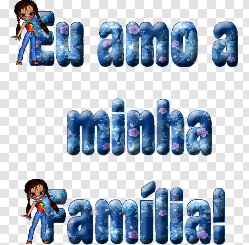 Shoe Font - Blue - Eu Te Amo Transparent PNG