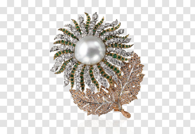 Pearl Brooch Buccellati Jewellery Diamond - Charms Pendants Transparent PNG