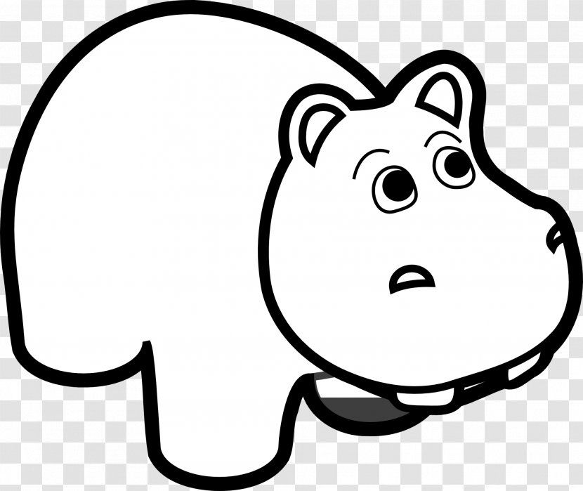 Hippopotamus Rhinoceros Clip Art - Silhouette - Cartoon Transparent PNG