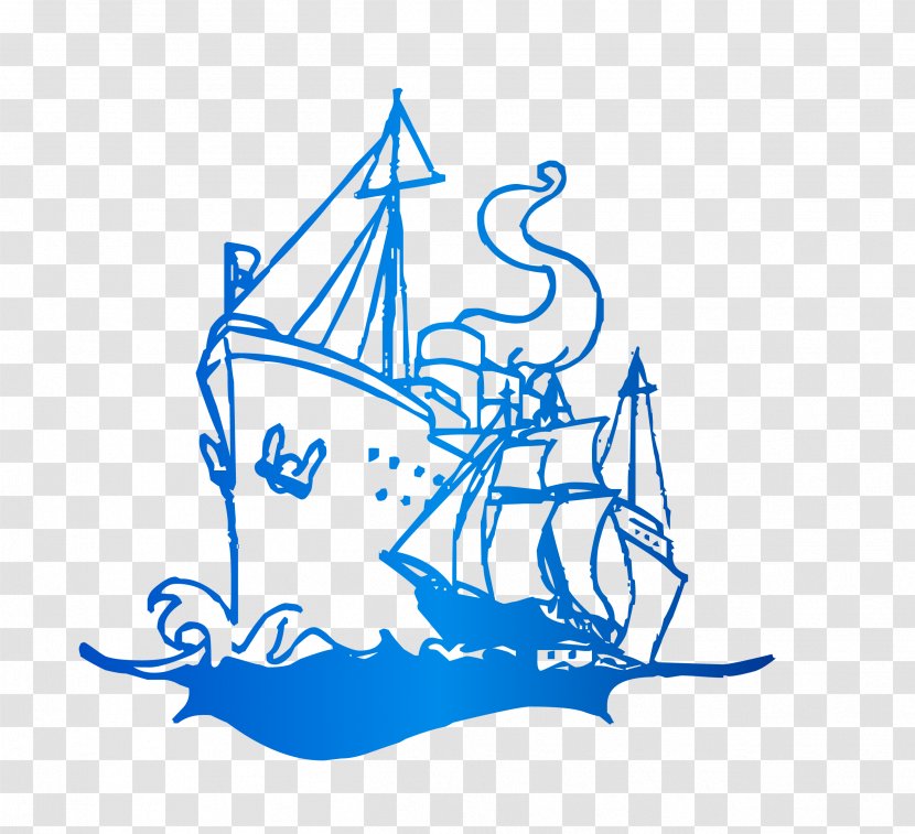 Sailing Ship Adobe Illustrator - Pixel - Vector Blue Sail Transparent PNG