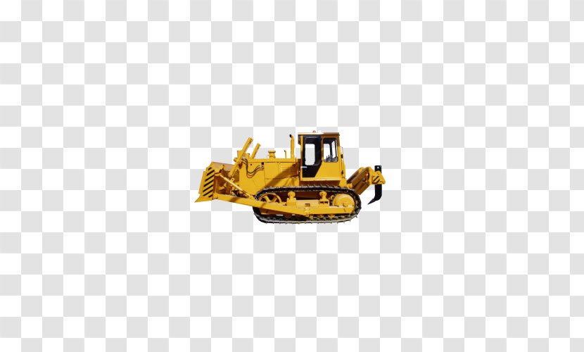 Bulldozer Chelyabinsk Tractor Plant Continuous Track Excavator - Yellow Transparent PNG