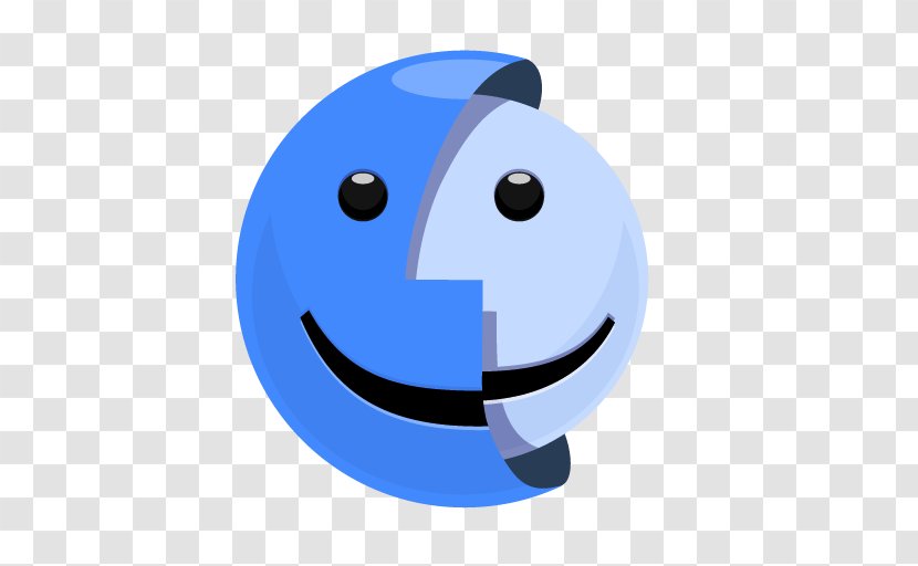 Blue Emoticon Smiley - Watercolor - Finder Transparent PNG