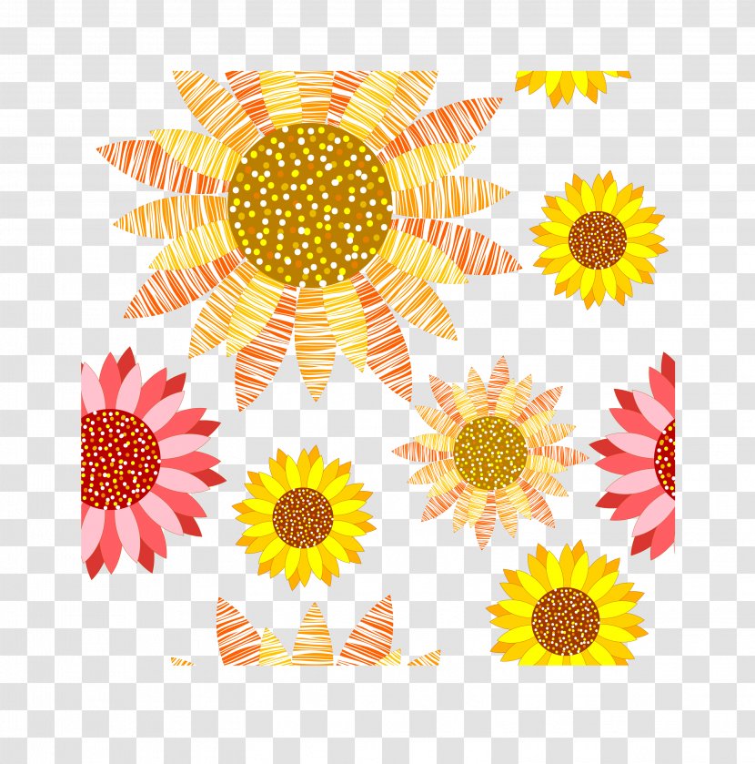 Common Sunflower Painting Sunflowers - Flora - Colorful Transparent PNG