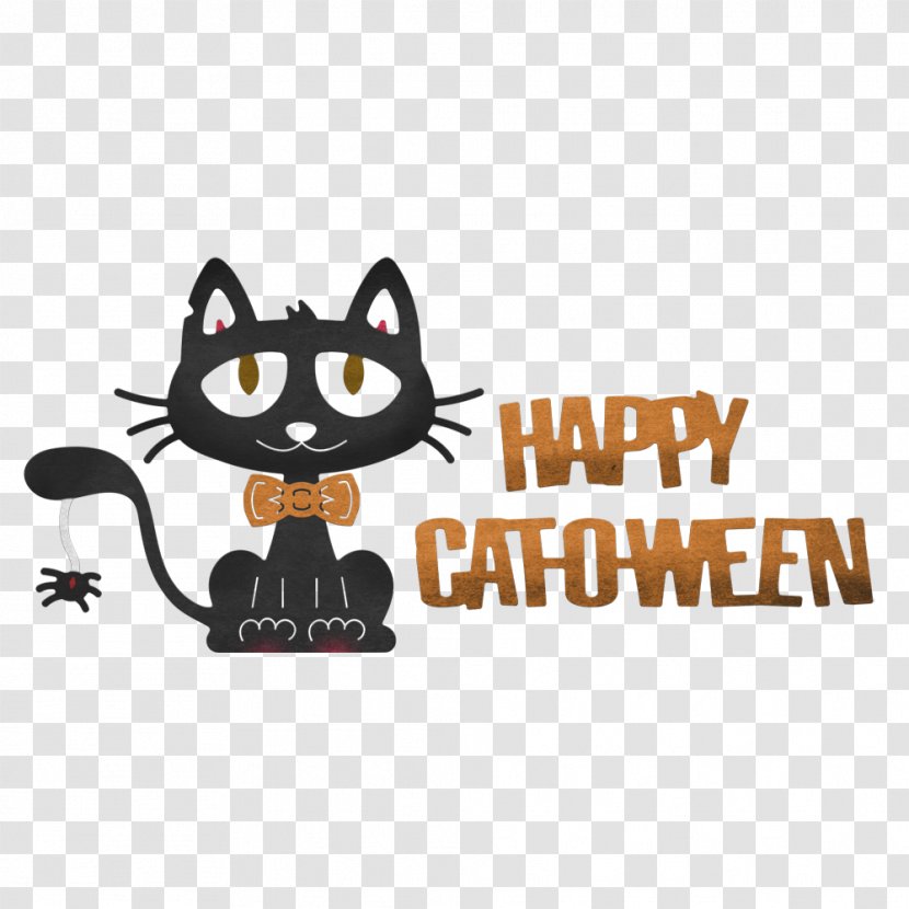 Cat Craft Halloween Logo Pumpkin - Carnivoran Transparent PNG