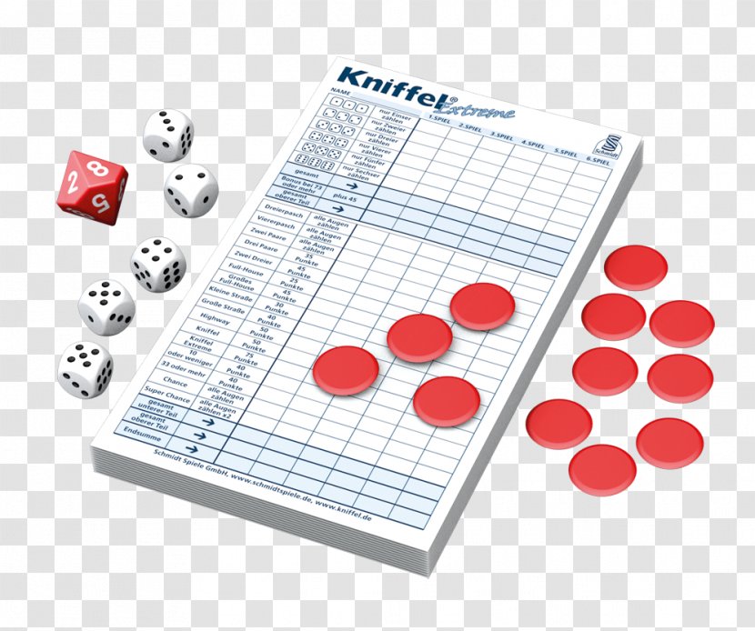 Yahtzee Board Game Schmidt Spiele Kniffel Extreme - Dice - Colouring Games Transparent PNG