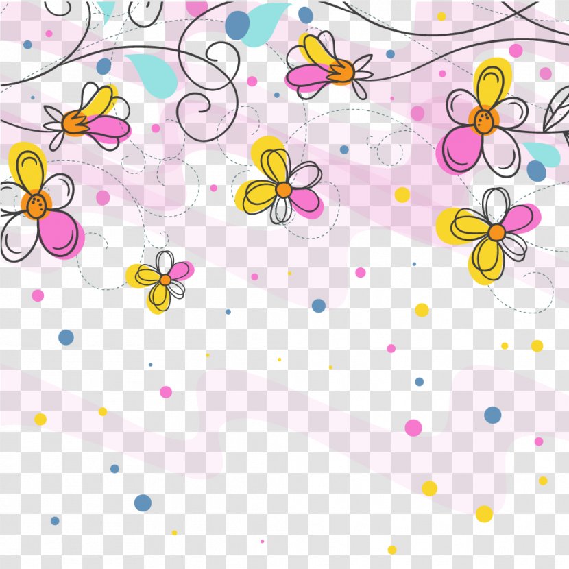 Euclidean Vector Illustration - Area - Floral Background Korean Transparent PNG