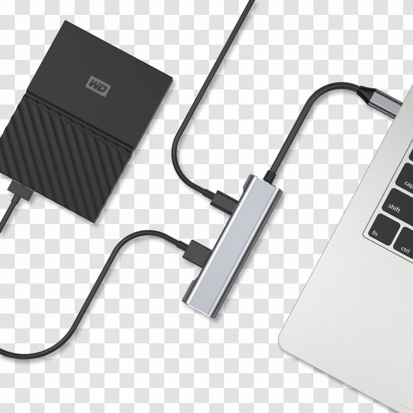 Electrical Cable USB-C Computer Port USB Hub - Component - Bub Banner Transparent PNG