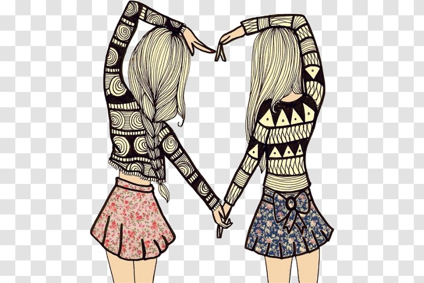 Best Friends Forever Friendship Drawing Love - Watercolor - Friend Transparent PNG