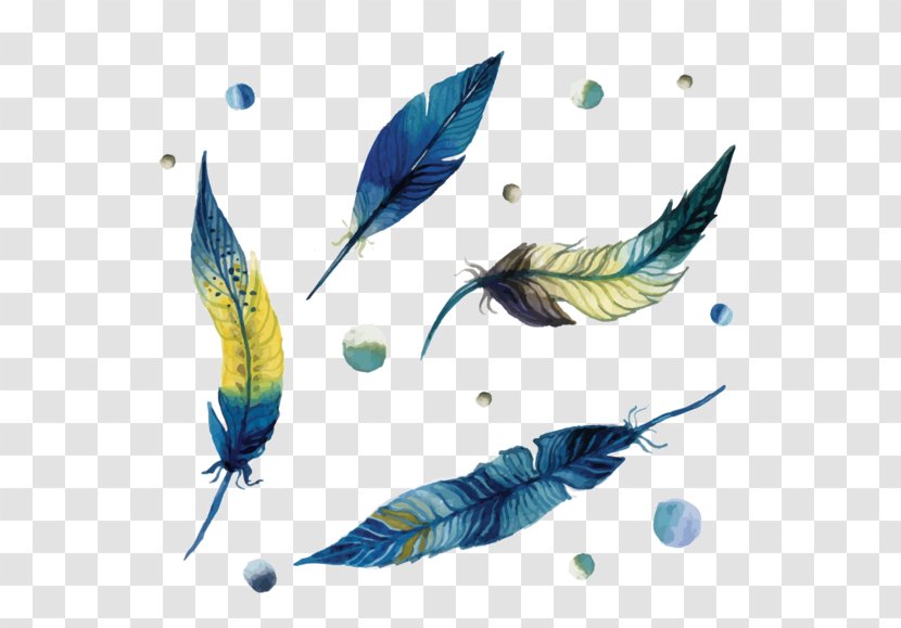 Paper Watercolor Painting Feather Drawing - Pen Transparent PNG
