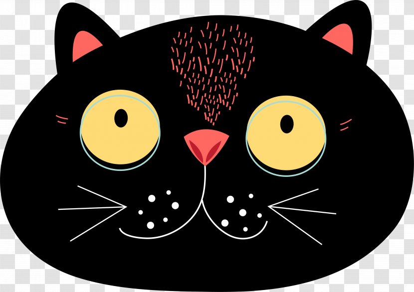 Cat Drawing Computer File - Whiskers - Black Head Sticker Transparent PNG