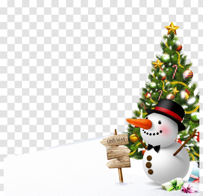 Winter Snowman Poster Christmas - Fir Transparent PNG