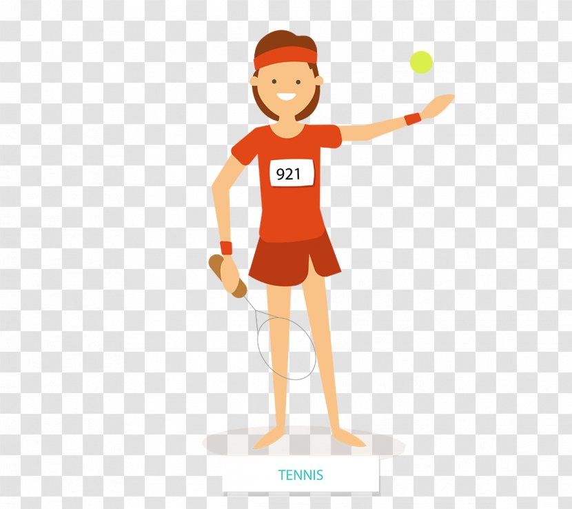Cartoon Athlete Tennis Player - Drawing - Female Creative Transparent PNG