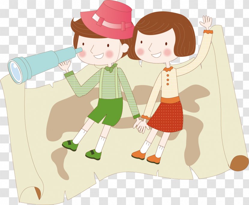 Cartoon Child Television - Art - Character Background Poster Telescope Transparent PNG