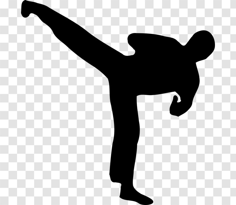 Kickboxing Kick - Silhouette - Karate Martial Arts Transparent PNG