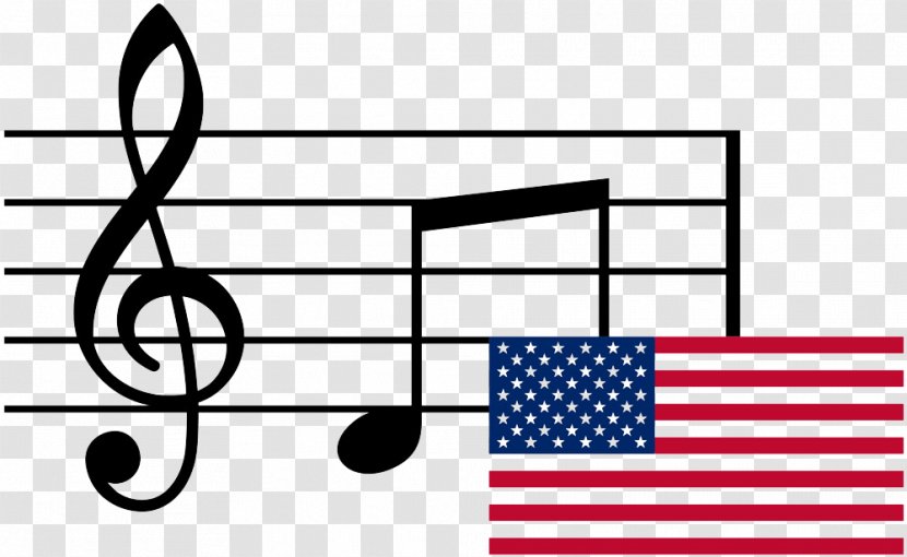 Musical Note Wikimedia Commons Clip Art - Tree - Stave With The American Flag Transparent PNG