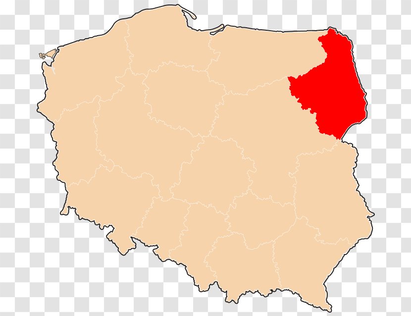Administrative Territorial Entity Of Poland Voivodeships Map Division Podlaskie Voivodeship - Ecoregion - Wirtualna Polska Transparent PNG