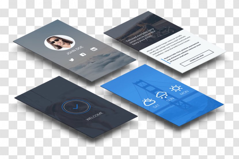 Landing Page Web Development Single-page Application - Business Card Free Template Transparent PNG