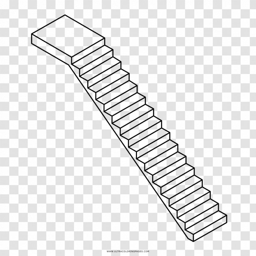 Drawing Stairs Line Art Painting - Black And White Transparent PNG