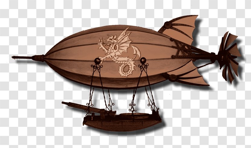 Airship Zeppelin Steampunk Image - Fantasy - Streamer Transparent PNG