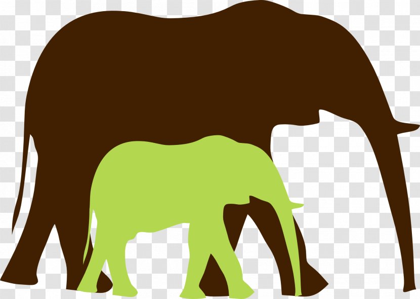 Rhinoceros Asian Elephant African Clip Art - Elephants And Mammoths Transparent PNG