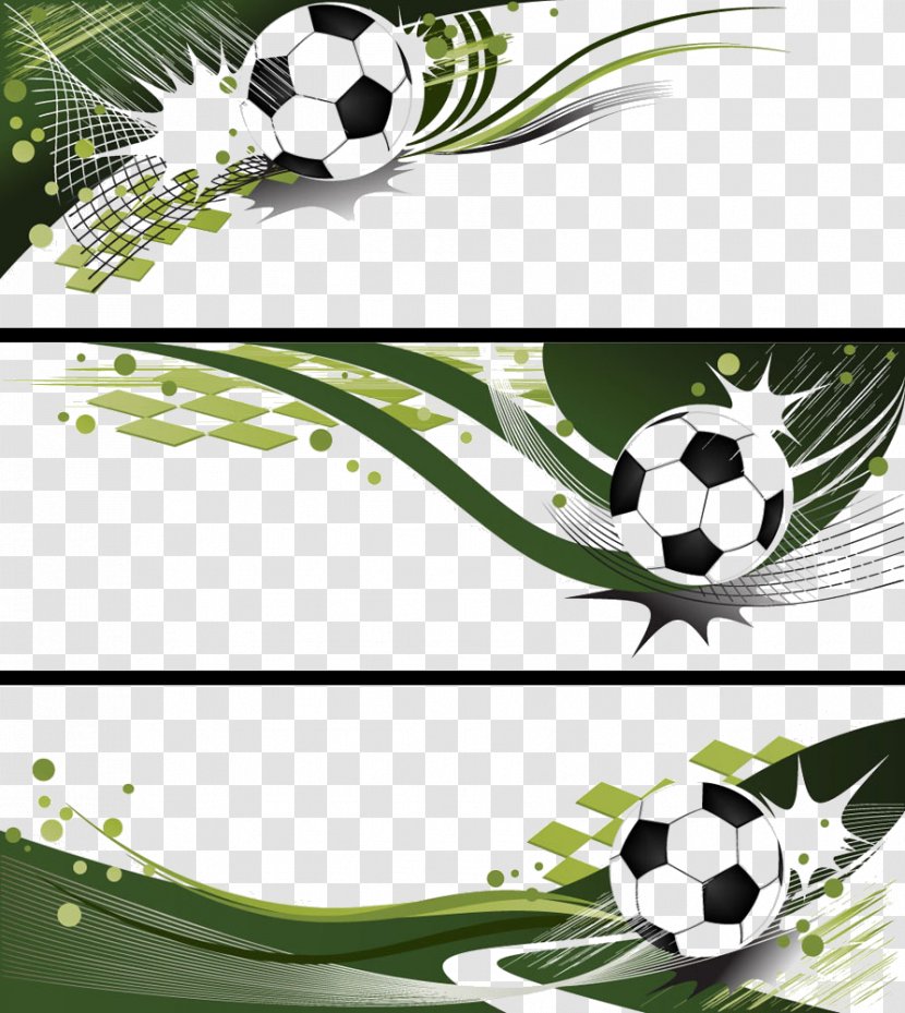 Football Banner Illustration - Green - Creative Banners Transparent PNG
