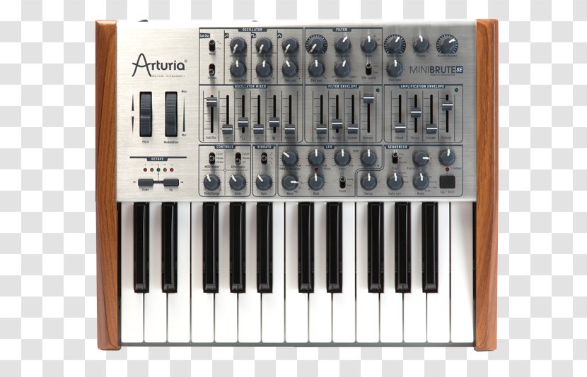 Arturia MiniBrute Analog Synthesizer Sound Synthesizers MIDI Controllers - Watercolor - Key Transparent PNG