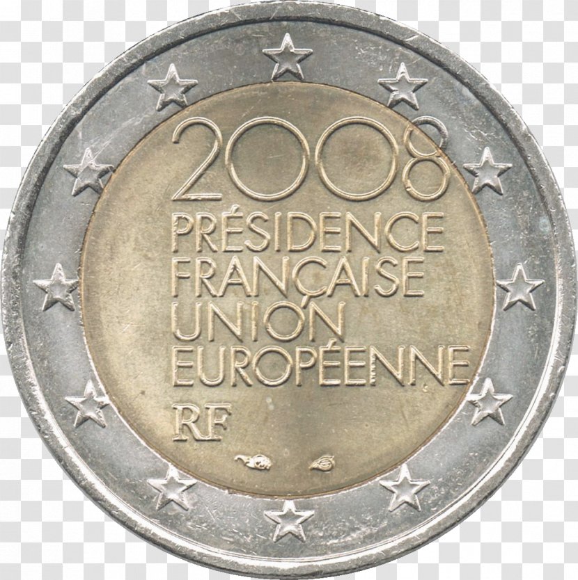 France 2 Euro Commemorative Coins UEFA 2016 - Coin - Commemoration Transparent PNG