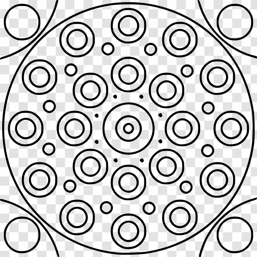 Mandala Drawing Coloring Book Geometry Tibetan Art - Disk - Square Transparent PNG