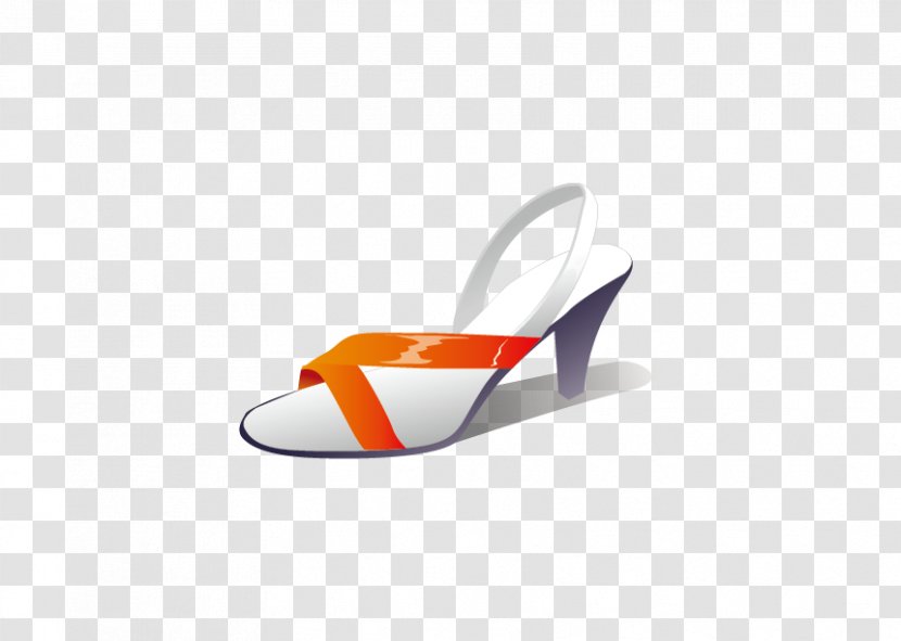 Sandal Shoe High-heeled Footwear - Orange - Vector Heels Transparent PNG