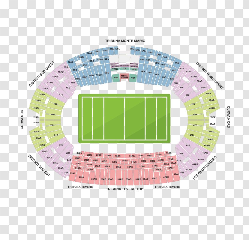 Stadio Olimpico Stadium Monte Mario A.S. Roma Seating Plan - Area - Champions League Final 2017 Transparent PNG