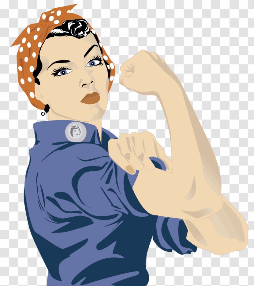 Woman Rosie The Riveter C2 Tactical 6m Lacrosse - Flower - We Can Transparent PNG
