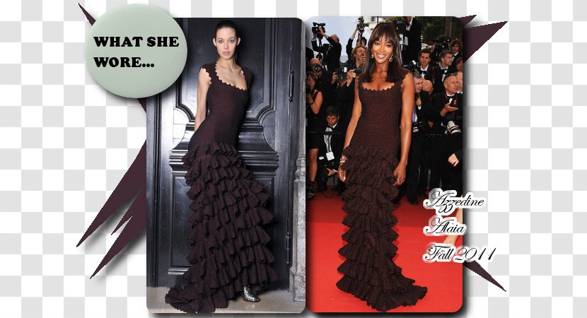 Little Black Dress Gown Fashion Skirt - Tree - Naomi Campbell Transparent PNG