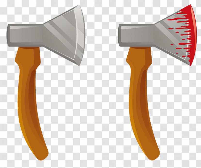 Axe Knife Tool Illustration - Cleaver - Two Cartoon Ax Transparent PNG