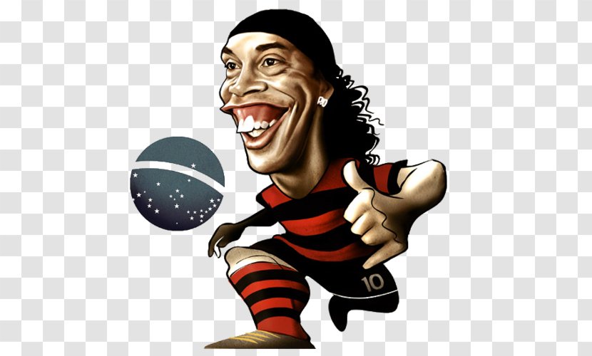 Ronaldinho Football Caricature Image Transparent PNG