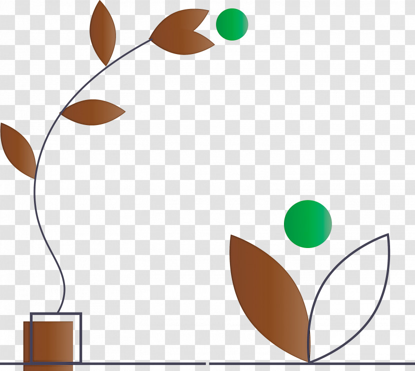 Leaf Line Plant Branch Circle Transparent PNG