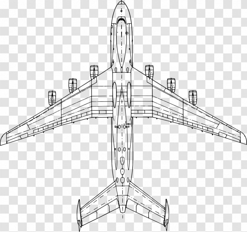 Airplane Antonov An-225 Mriya Aircraft Blueprint - Avion Transparent PNG