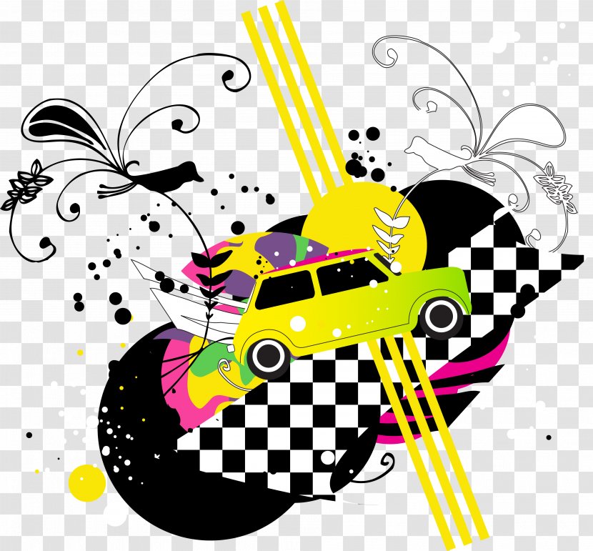 Cars Poster Background Material - Clip Art - Text Transparent PNG