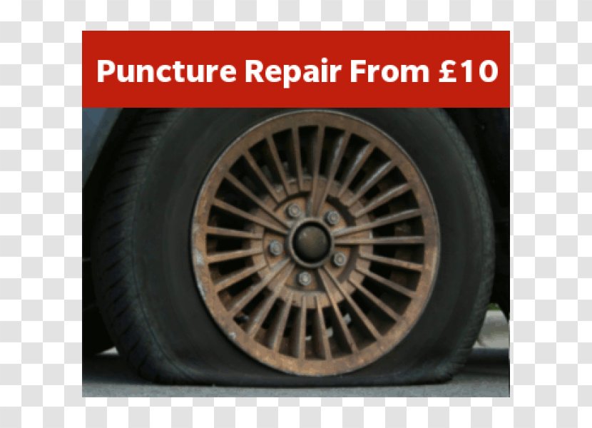 Car Flat Tire Bicycle Tread - Alloy Wheel Transparent PNG