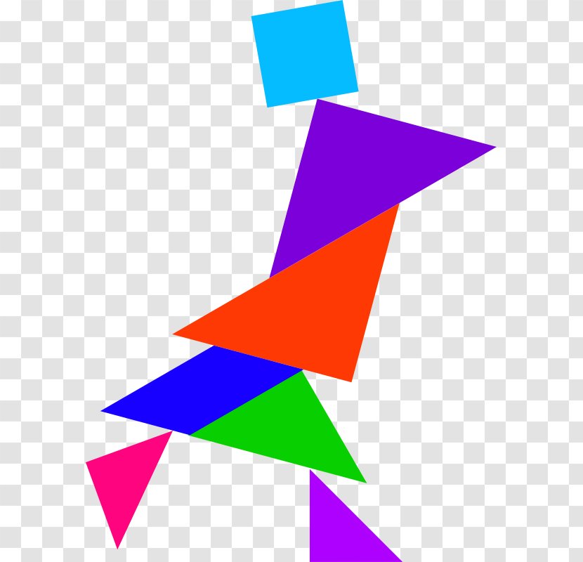 Tangram Puzzle Game Clip Art - Geometry People Transparent PNG