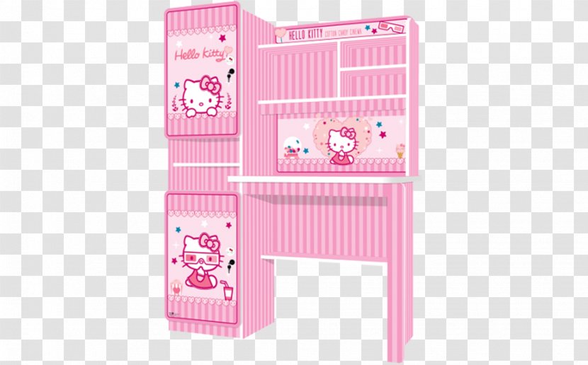 Table Hello Kitty Furniture Chair Office - Desk Chairs - Cotton Candy Cart Transparent PNG