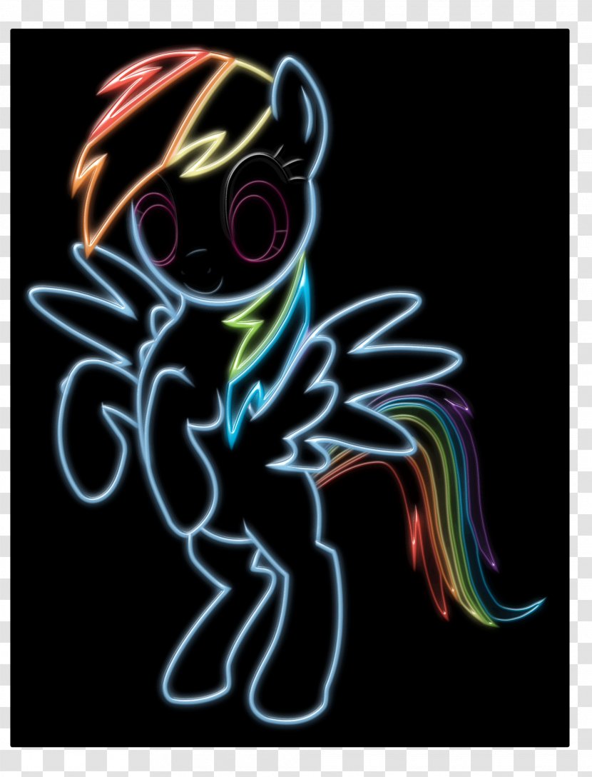 Rainbow Dash Pinkie Pie Fluttershy DeviantArt My Little Pony: Friendship Is Magic Fandom - Art - Neon Party Transparent PNG