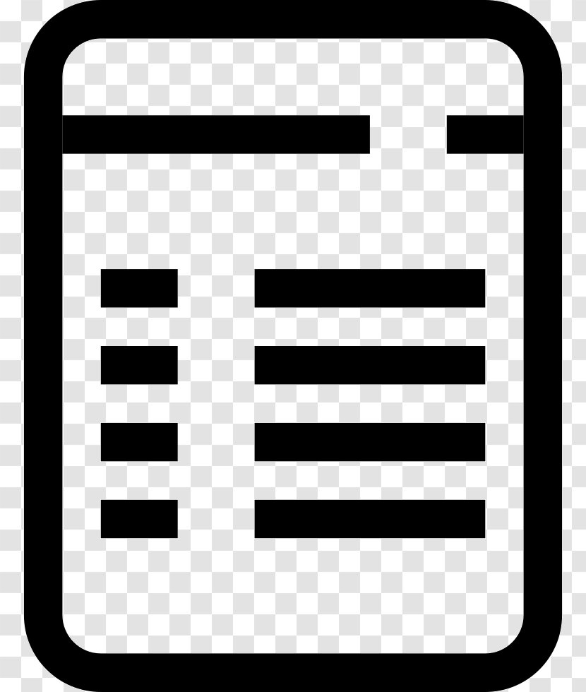 Checklist - Area - Black And White Transparent PNG