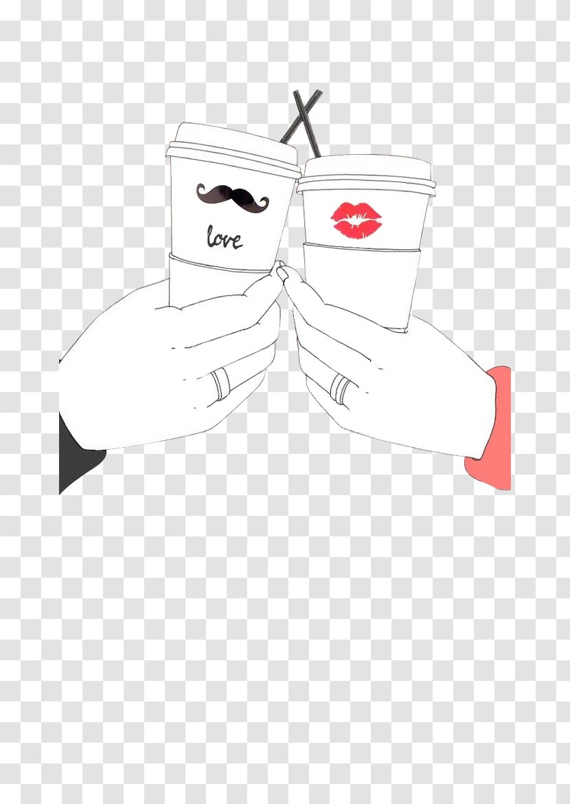 Falling In Love Couple Clip Art - Flower - Hand-painted Hands Transparent PNG