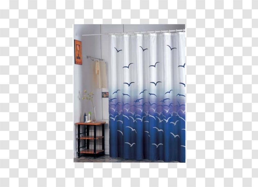 Curtain Douchegordijn Blue Textile MSV Duisburg - Polyester Transparent PNG
